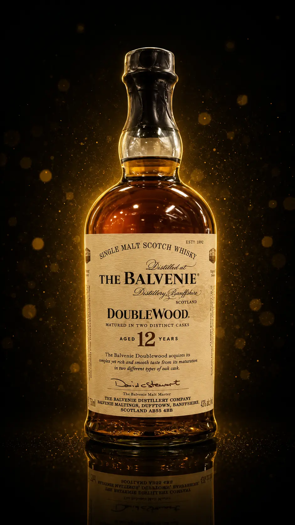 Botella de whisky The Balvenie DoubleWood 12 años 750 ml