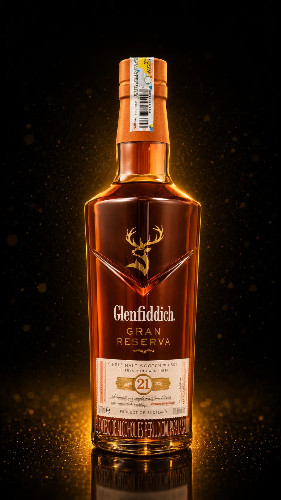 Botella de whisky Glenfiddich 21 años Gran Reserva 700 ml