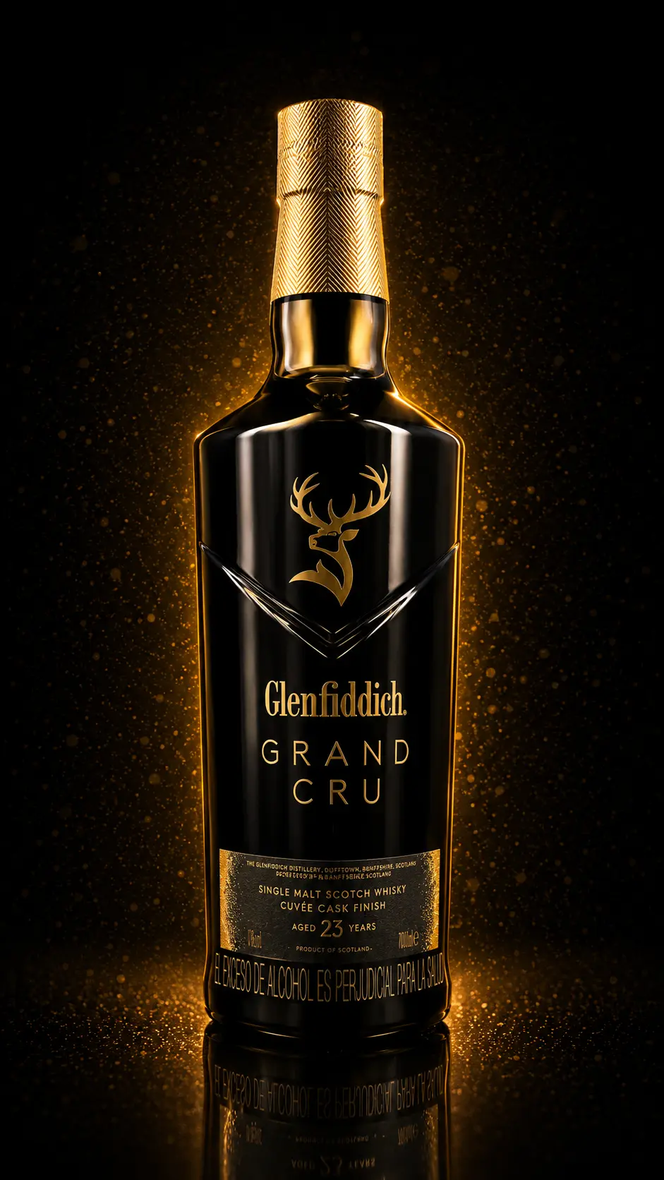 Botella de whisky Glenfiddich 23 años Grand Cru 700 ml