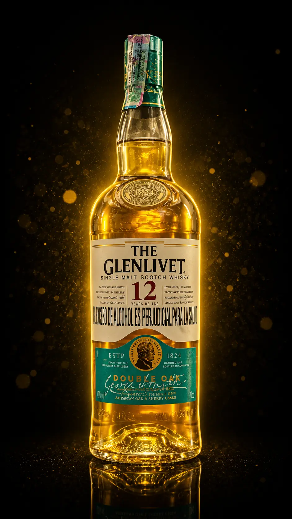 Botella de whisky The Glenlivet 12 años single malt 700 ml