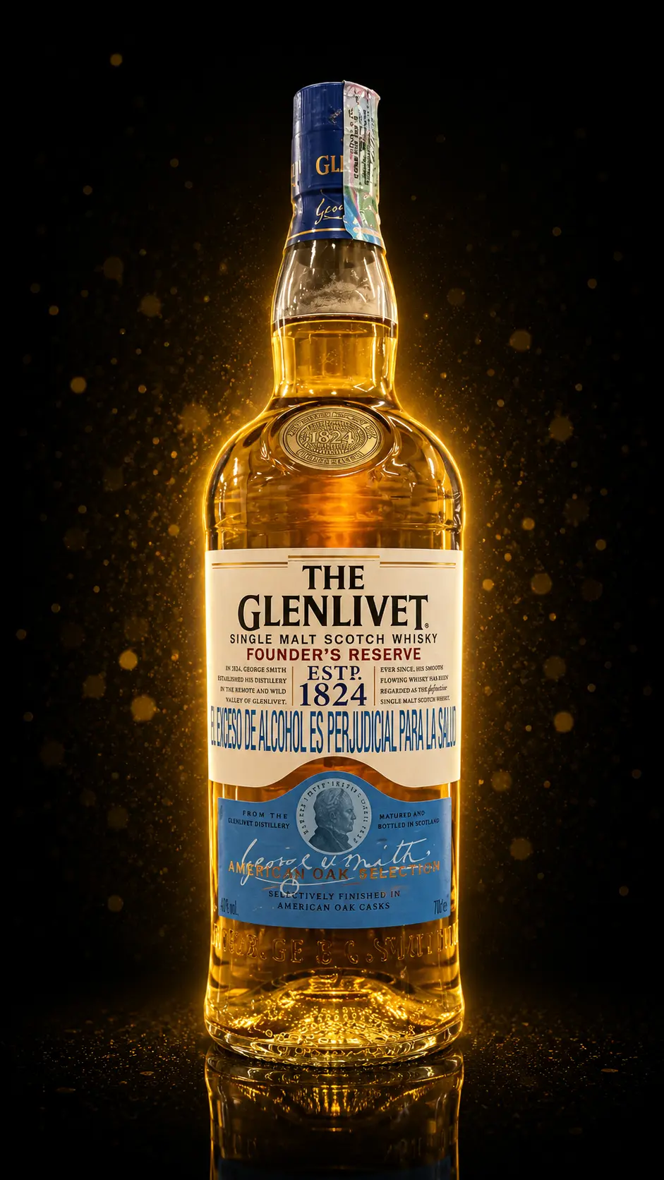 Botella de whisky The Glenlivet Founder's Reserve 700 ml