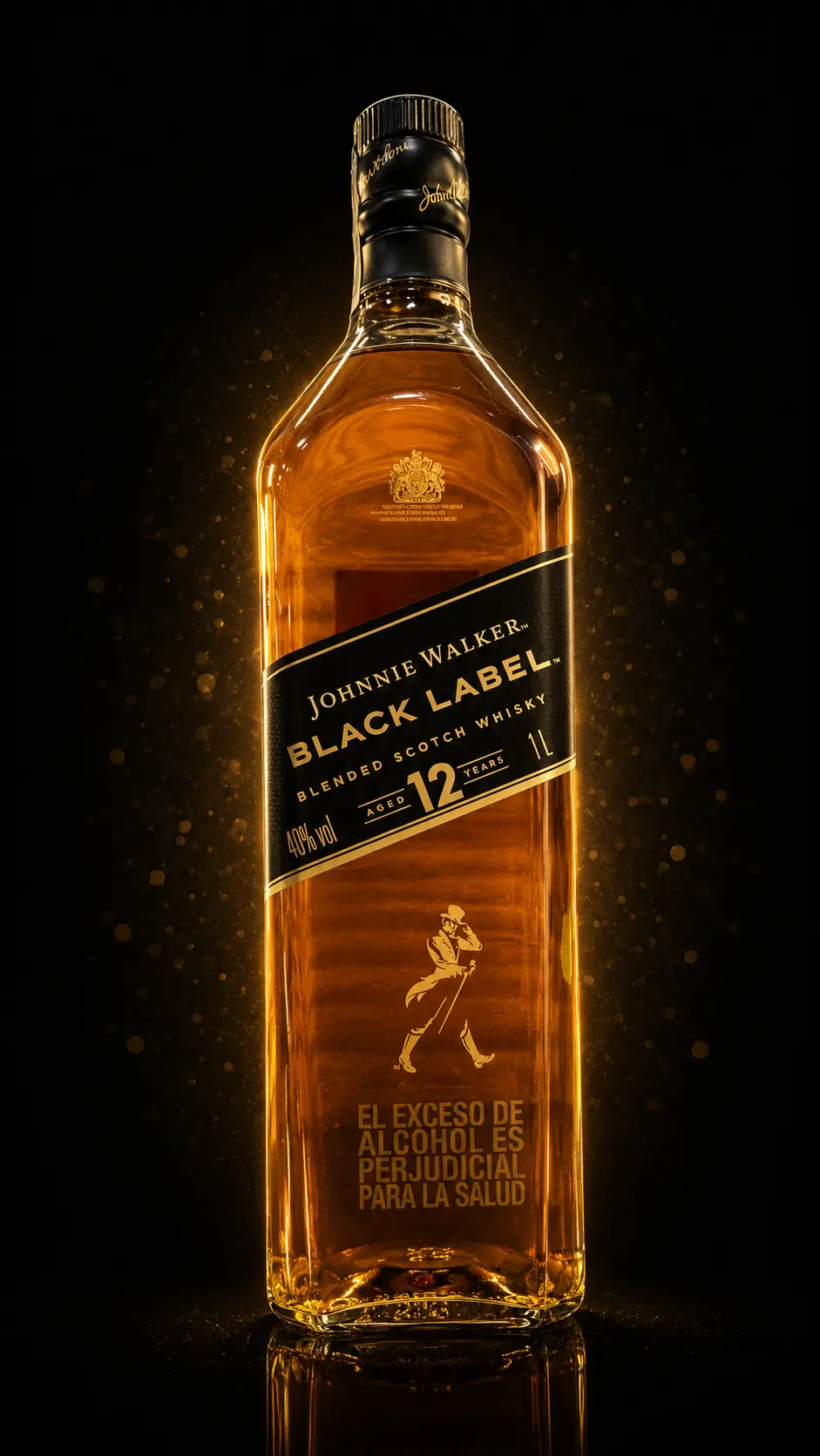 Botella de whisky Johnnie Walker Black Label 1 litro