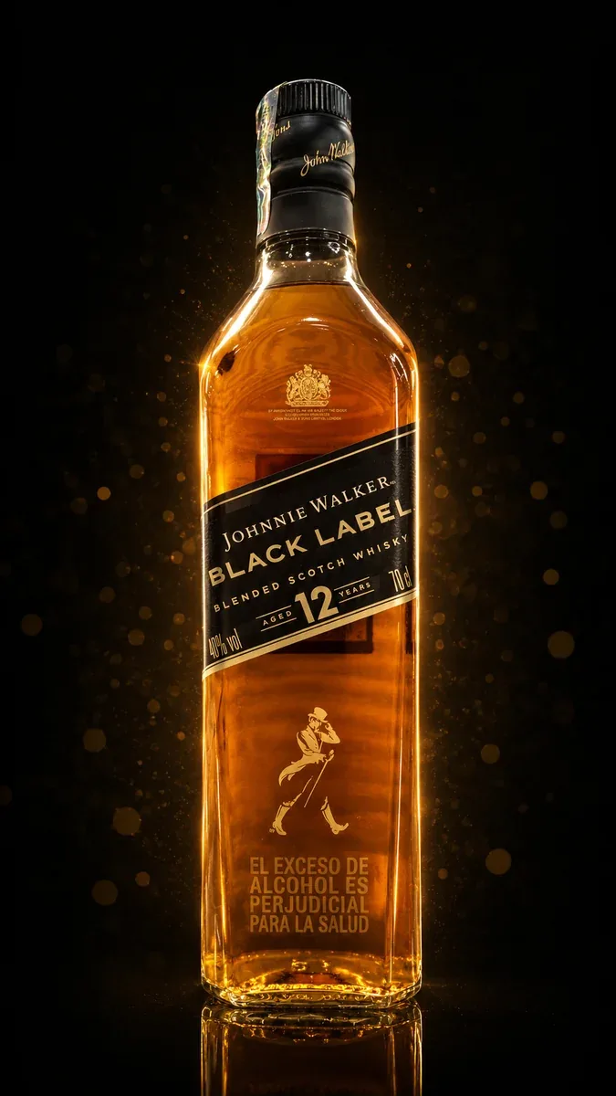 Botella de whisky Johnnie Walker Black Label 700 ml
