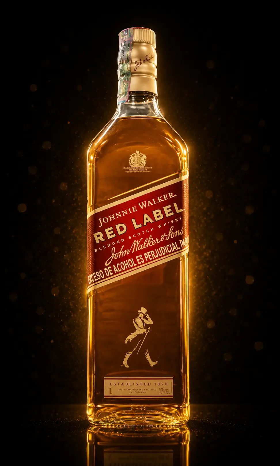 Botella de whisky Johnnie Walker Red Label 1 litro
